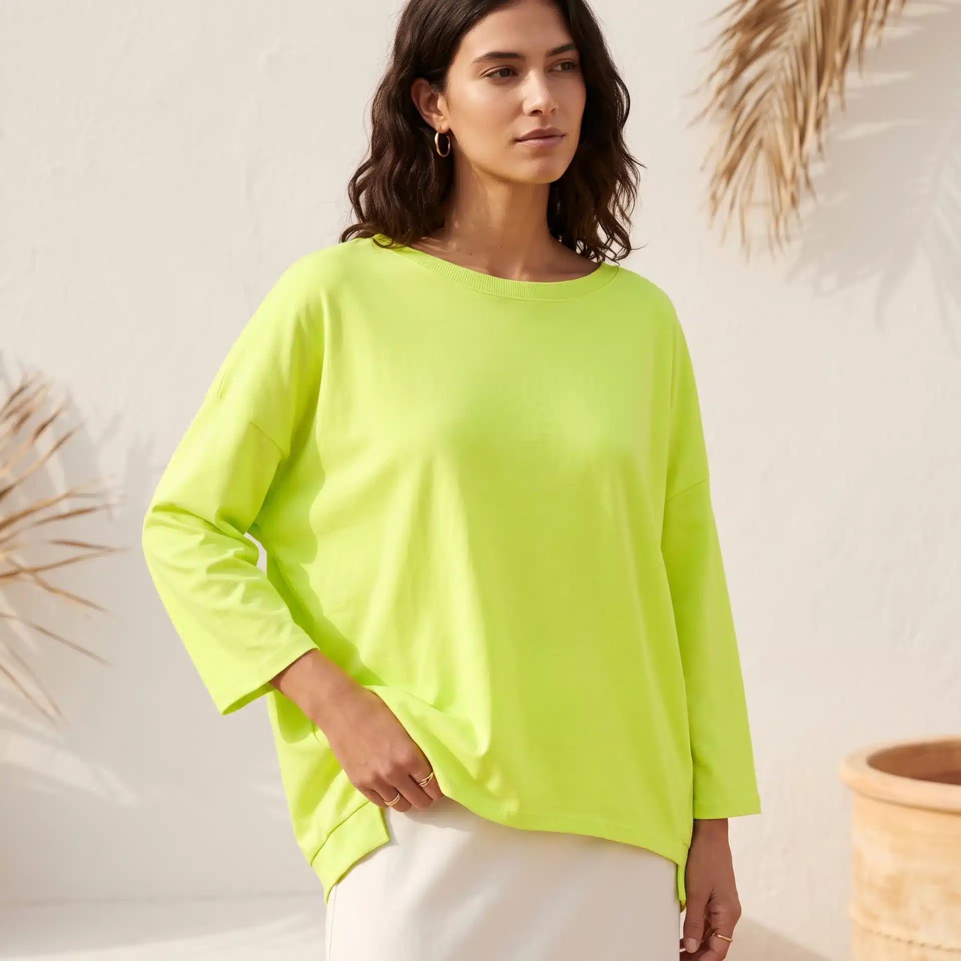 Sudadera Oversize Amarilla Flúor