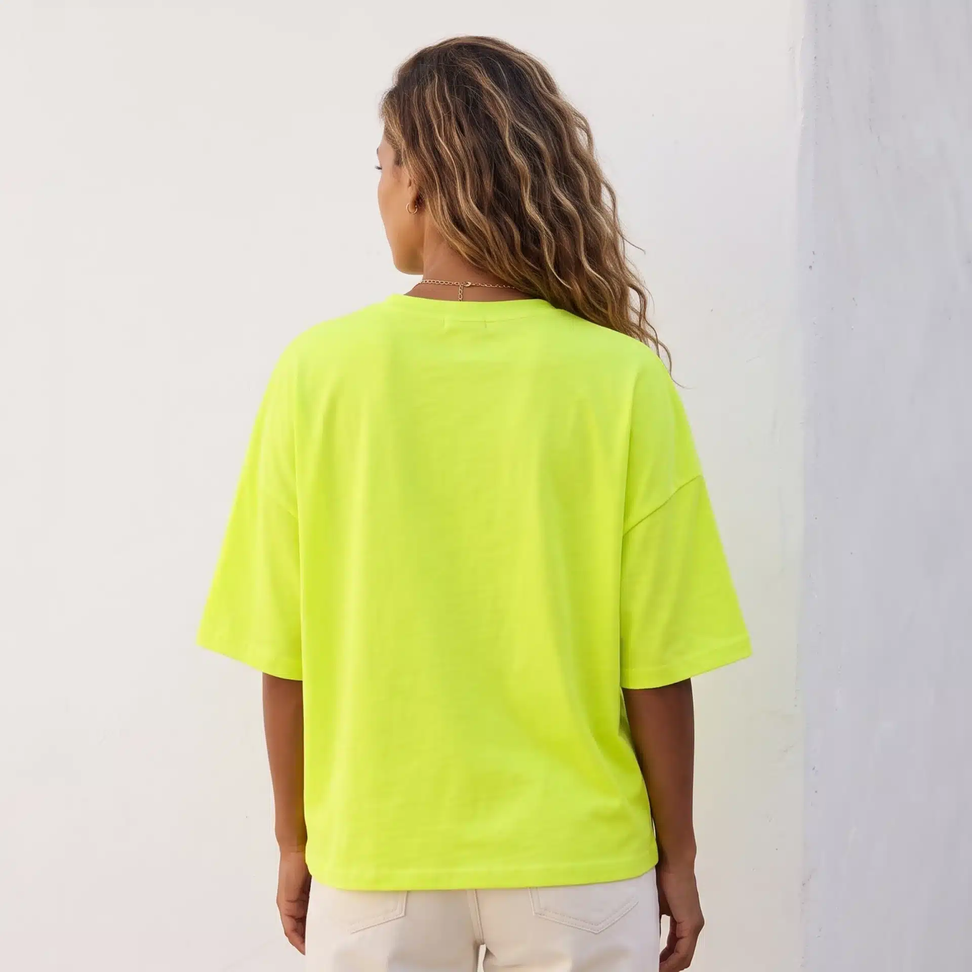 Camiseta Oversize Amarillo Flúor - Imagen 3