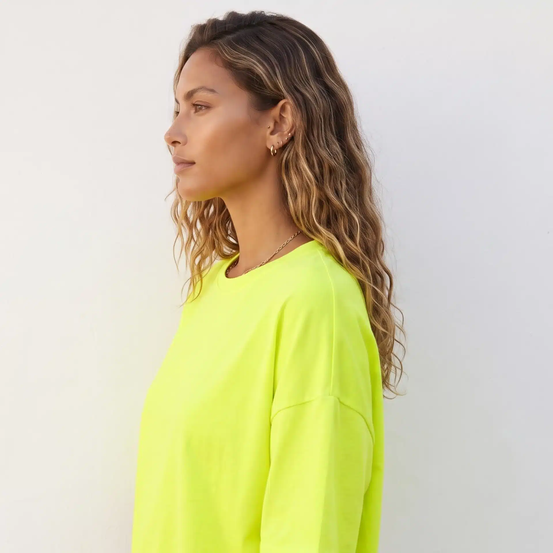 Camiseta Oversize Amarillo Flúor - Imagen 4