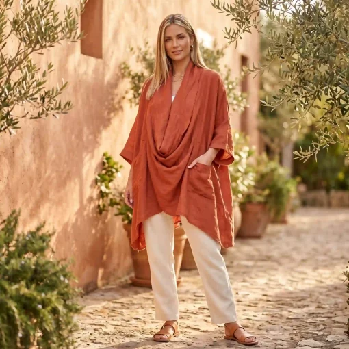 Poncho Terracota