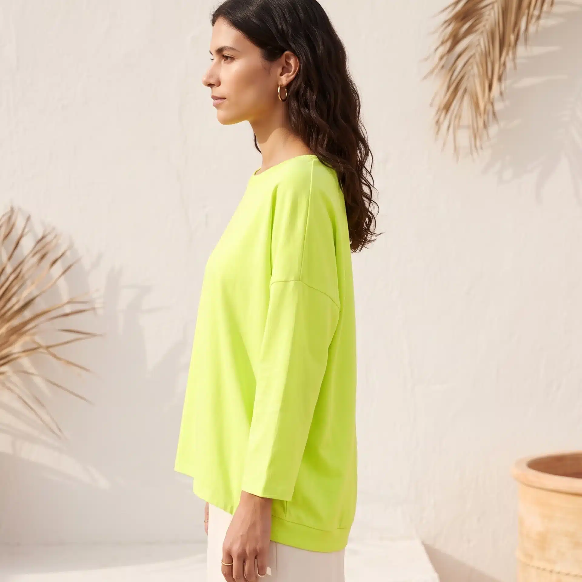 Sudadera Oversize Amarilla Flúor - Imagen 4