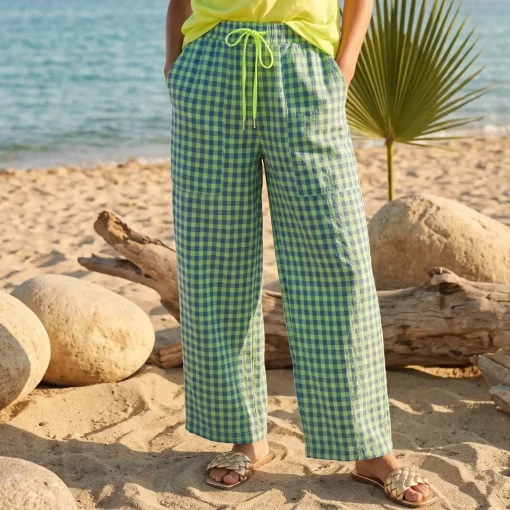 Pantalón Cuadros Vichy Azul