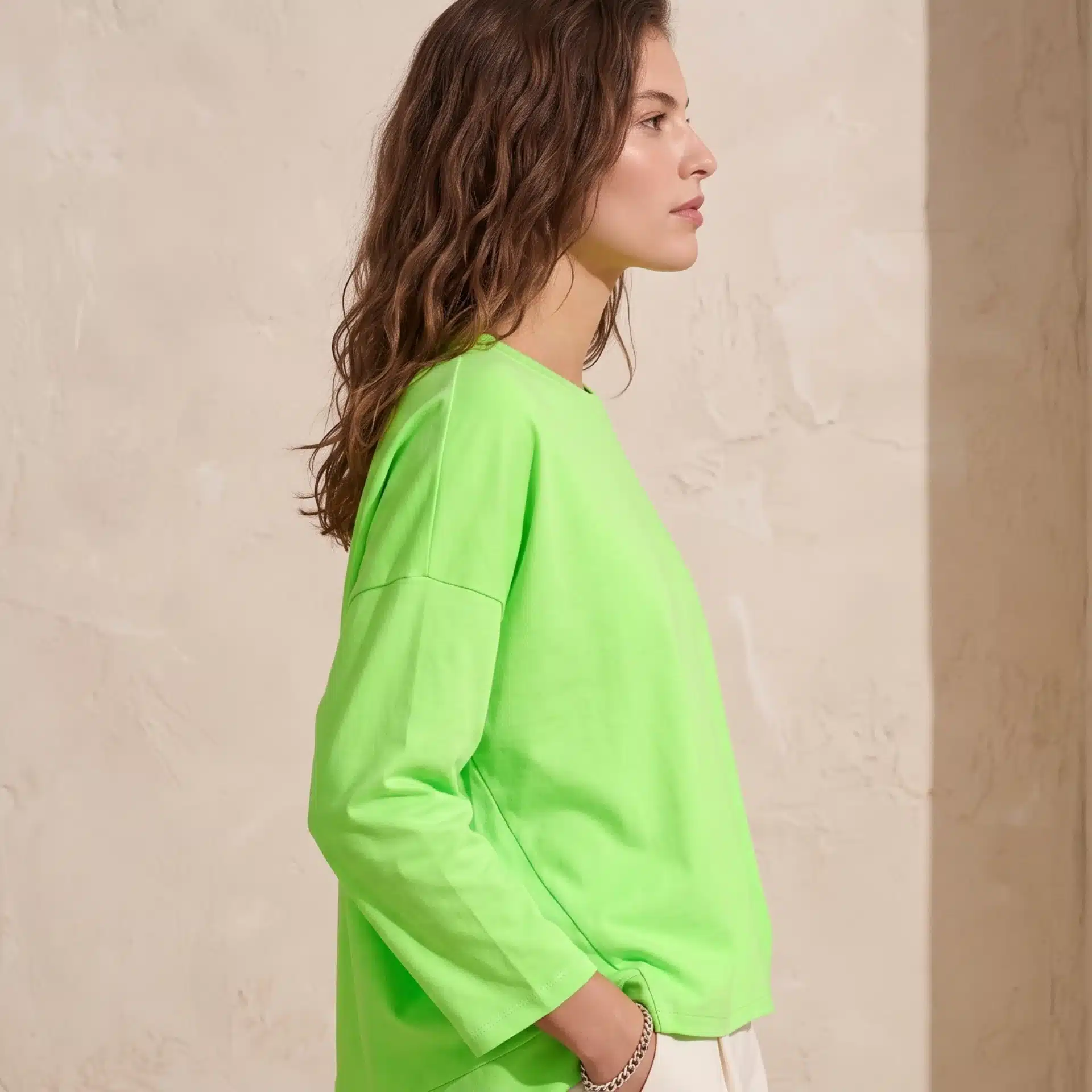 Sudadera Oversize Verde Flúor - Imagen 3