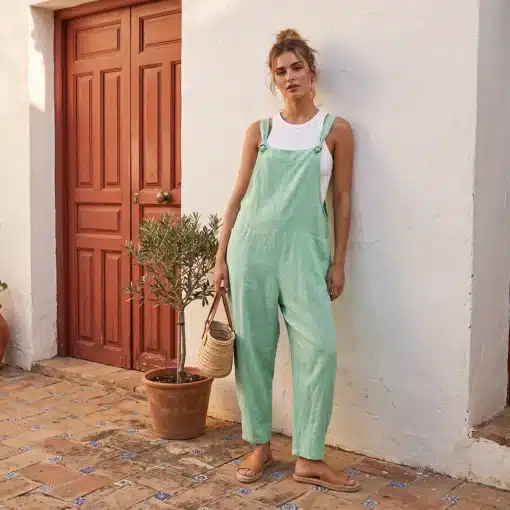 Peto Menta Con Bolsillos