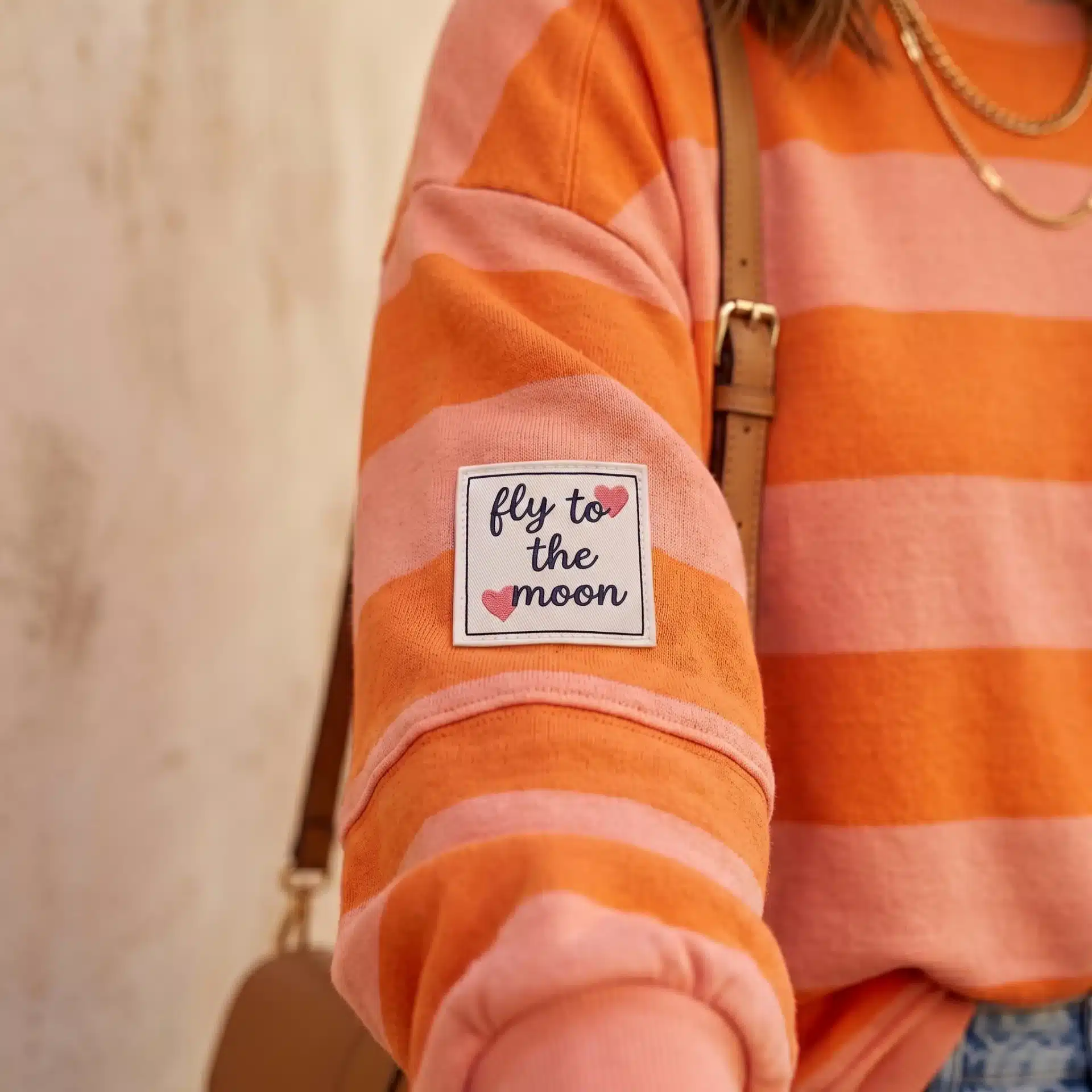 Sudadera Oversize Rayas Naranja - Imagen 3
