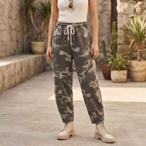 Pantalón chándal militar para mujer estilo jogger Miomio