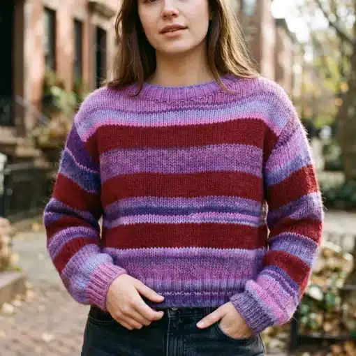 Jersey Rayas Multicolor Lila